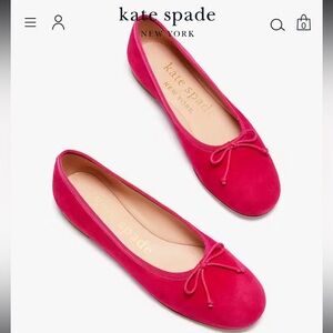 Kate Spade hot pink honey flats size 8B